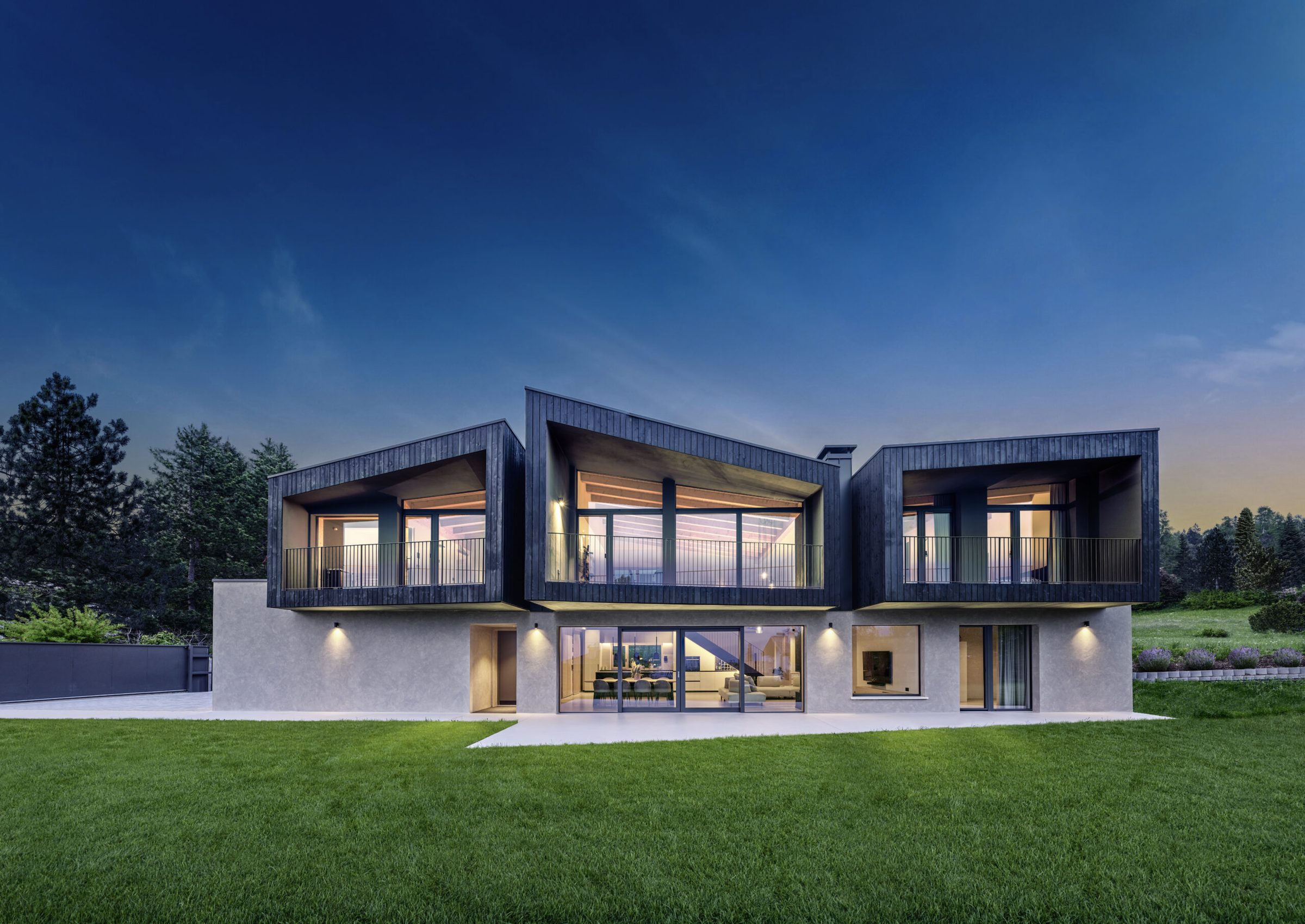 Modern custom home with Internorm high performance windows
