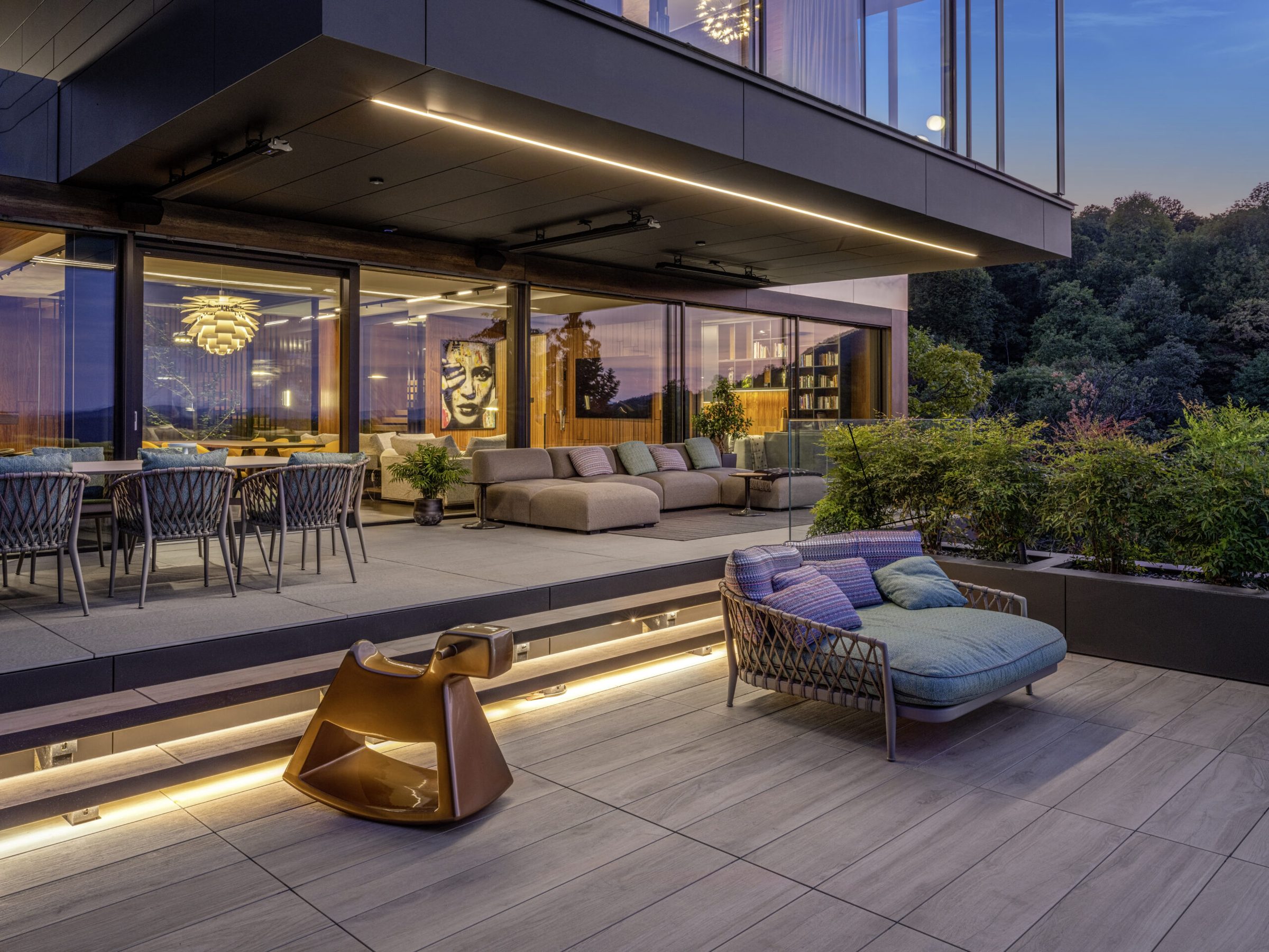 Modern custom home with Internorm high performance windows