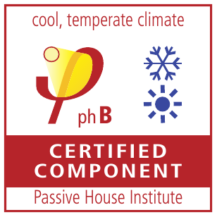 Passive House Institute certified component, cool temperate climate